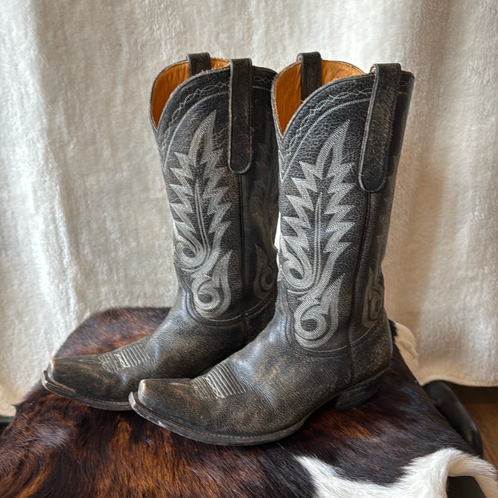 Old Gringo Boots cowboy cowgirl  black snip toe